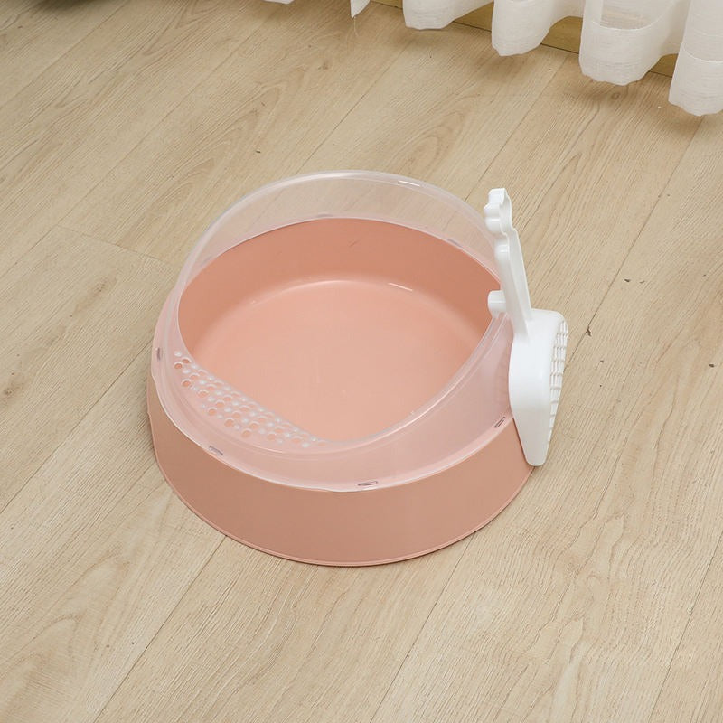 Semi-Closed Comfort Cat Litter Box with Scoop