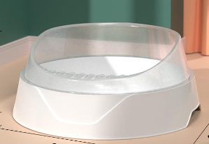Semi-Closed Comfort Cat Litter Box with Scoop