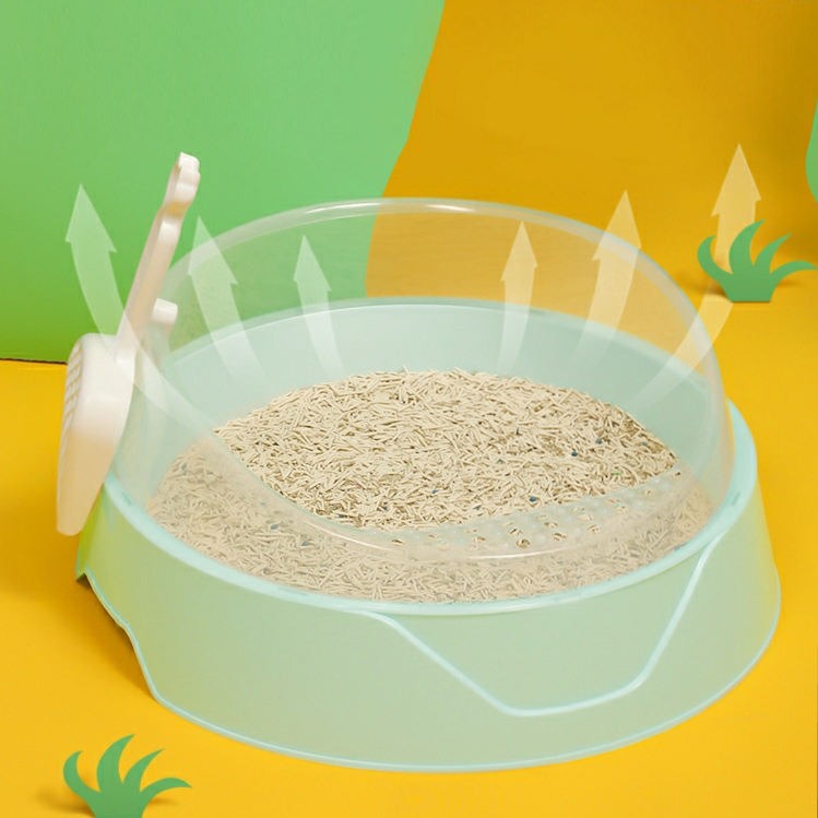 Semi-Closed Comfort Cat Litter Box with Scoop