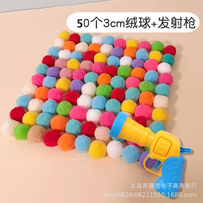 Interactive Plush Ball Launcher Cat Toy